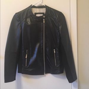 Kids Black leather jacket